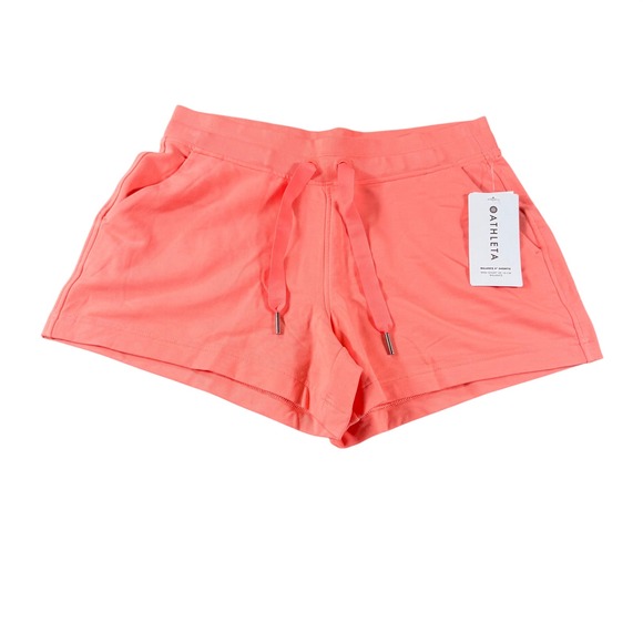 NWT Athleta Balance 4" Shortie Coral Pink Nirvana Fabric Shorts Women M Yoga Gym - Picture 3 of 10